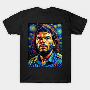 Ernest Che Guevara in starry night T-Shirt